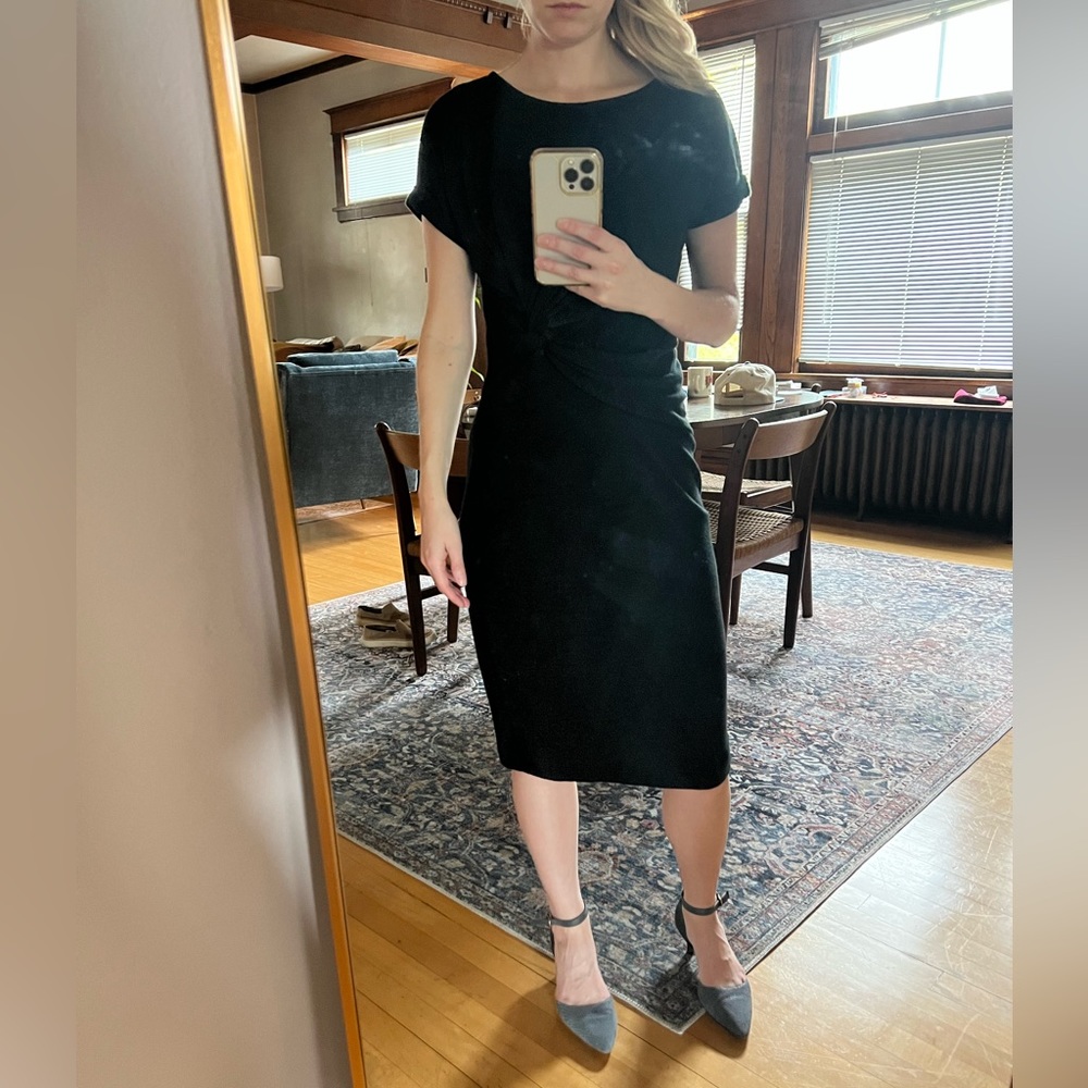 Gap black twist dress